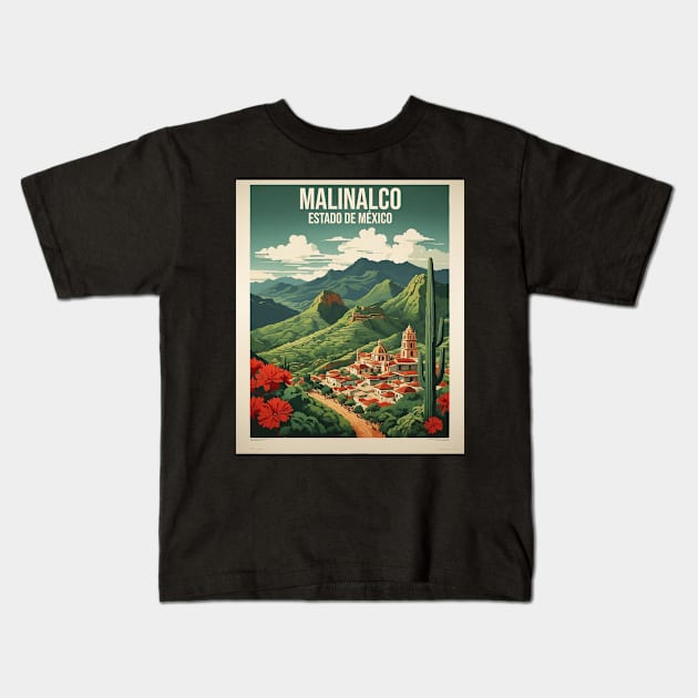 Malinalco Estado de Mexico Vintage Tourism Travel Kids T-Shirt by TravelersGems